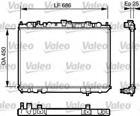 Радиатор, охлаждение двигателя VALEO 735081