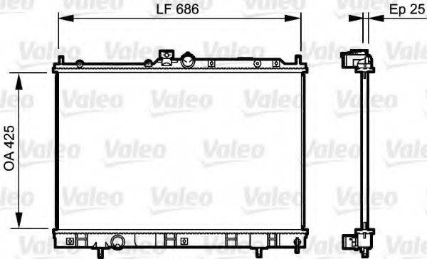 Радиатор, охлаждение двигателя VALEO 735203