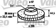 VALEO 197091 Тормозной диск