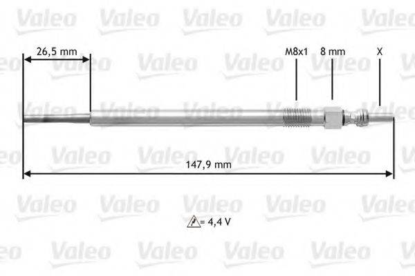 VALEO 345142 Свеча накаливания