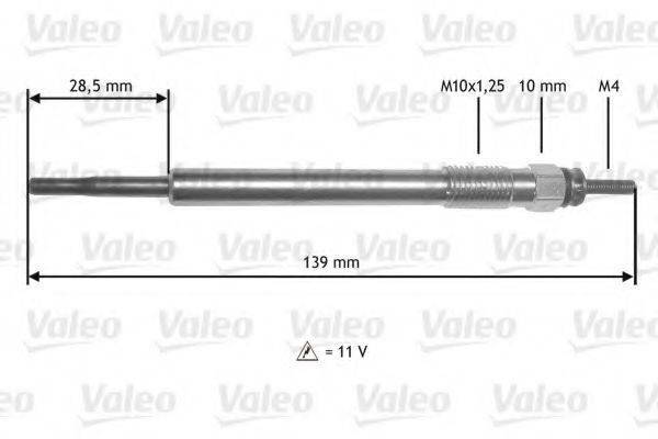 VALEO 345211 Свеча накаливания