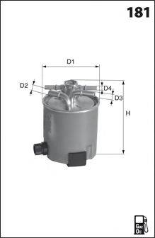 Топливный фильтр MECAFILTER ELG5388