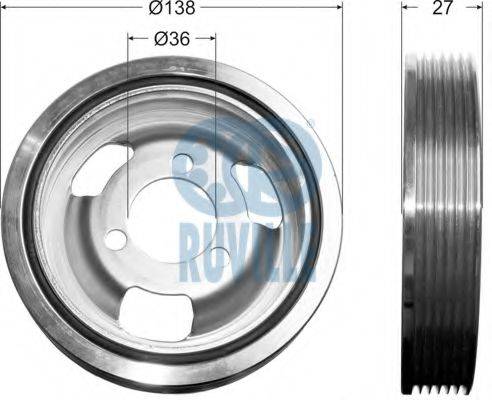 RUVILLE 515907 Ременный шкив, коленчатый вал