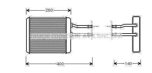 Теплообменник, отопление салона AVA QUALITY COOLING AL6072