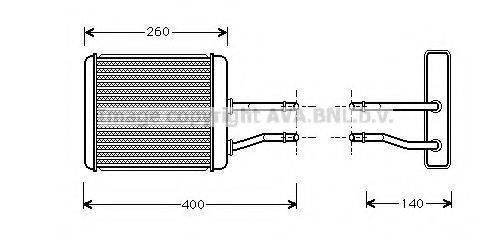 Теплообменник, отопление салона AVA QUALITY COOLING AL6073