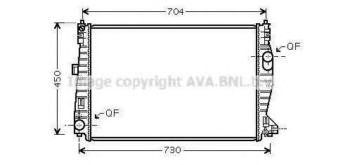 Радиатор, охлаждение двигателя AVA QUALITY COOLING ALA2101