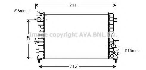 Радиатор, охлаждение двигателя AVA QUALITY COOLING AU2165