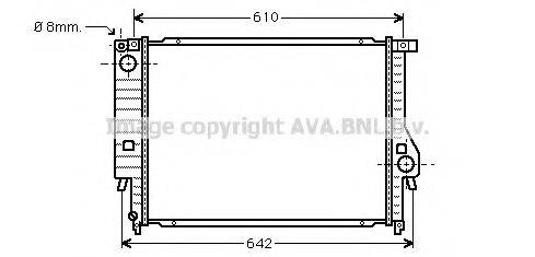 Радиатор, охлаждение двигателя AVA QUALITY COOLING BW2096