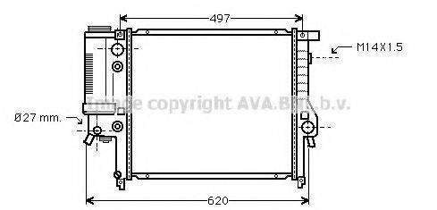 Радиатор, охлаждение двигателя AVA QUALITY COOLING BW2137