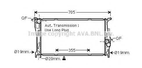 Радиатор, охлаждение двигателя AVA QUALITY COOLING BW2542