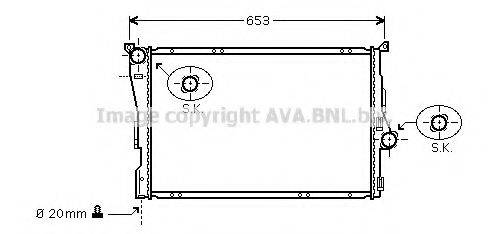 Радиатор, охлаждение двигателя AVA QUALITY COOLING BWA2278