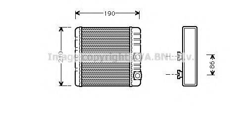 Теплообменник, отопление салона AVA QUALITY COOLING BWA6211