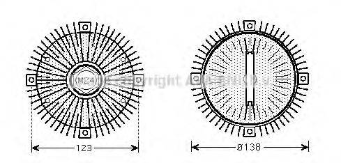 Сцепление, вентилятор радиатора AVA QUALITY COOLING BWC322