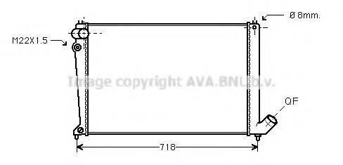 Радиатор, охлаждение двигателя AVA QUALITY COOLING CNA2105