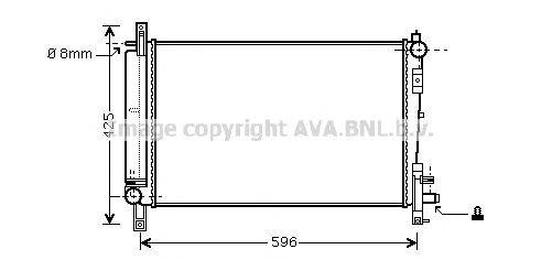 Радиатор, охлаждение двигателя AVA QUALITY COOLING CRA2080