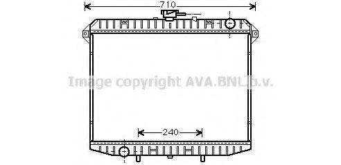 Радиатор, охлаждение двигателя AVA QUALITY COOLING DN2148