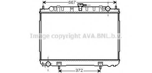 Радиатор, охлаждение двигателя AVA QUALITY COOLING DN2241