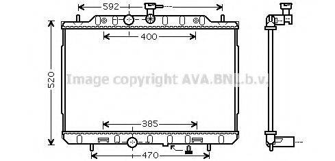 Радиатор, охлаждение двигателя AVA QUALITY COOLING DN2292