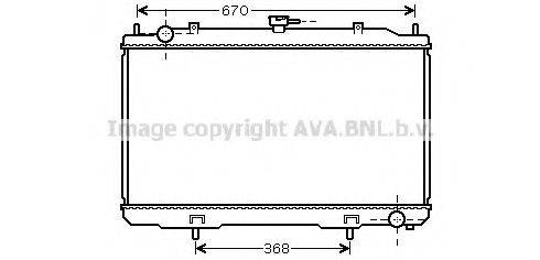 Радиатор, охлаждение двигателя AVA QUALITY COOLING DN2324