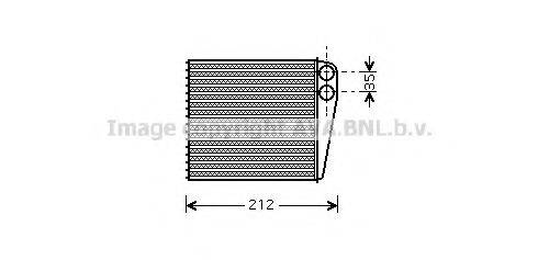 Теплообменник, отопление салона AVA QUALITY COOLING DNA6256