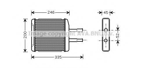 Теплообменник, отопление салона AVA QUALITY COOLING DW6059