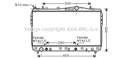 Радиатор, охлаждение двигателя AVA QUALITY COOLING DWA2074