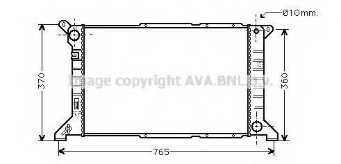 Радиатор, охлаждение двигателя AVA QUALITY COOLING FD2204