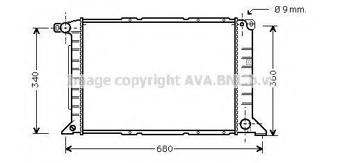 Радиатор, охлаждение двигателя AVA QUALITY COOLING FD2261