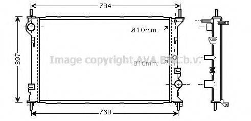 Радиатор, охлаждение двигателя AVA QUALITY COOLING FD2382