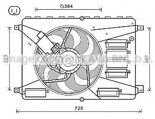 Вентилятор, охлаждение двигателя AVA QUALITY COOLING FD7556