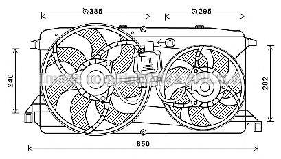 Вентилятор, охлаждение двигателя AVA QUALITY COOLING FD7579