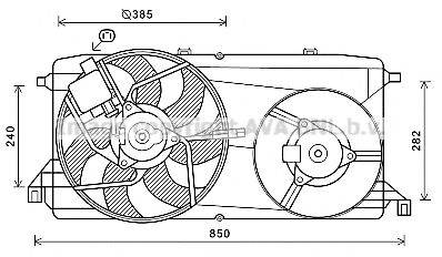 Вентилятор, охлаждение двигателя AVA QUALITY COOLING FD7580