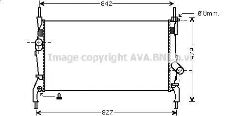 Радиатор, охлаждение двигателя AVA QUALITY COOLING FDA2405