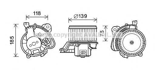 Электродвигатель, вентиляция салона AVA QUALITY COOLING FT8433