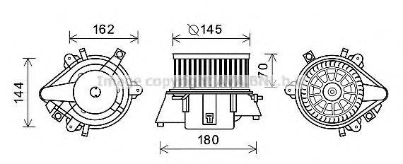 Электродвигатель, вентиляция салона AVA QUALITY COOLING FT8438