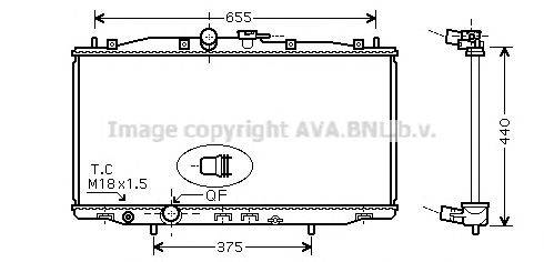 Радиатор, охлаждение двигателя AVA QUALITY COOLING HD2170