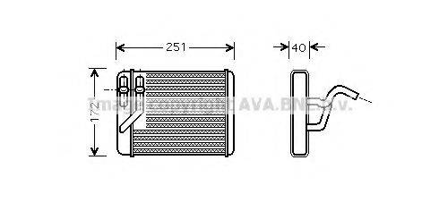 Теплообменник, отопление салона AVA QUALITY COOLING HY6120