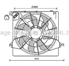 Вентилятор, охлаждение двигателя AVA QUALITY COOLING HY7562