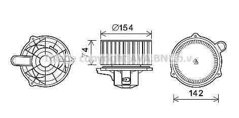 Электродвигатель, вентиляция салона AVA QUALITY COOLING HY8348