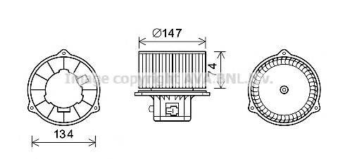 Электродвигатель, вентиляция салона AVA QUALITY COOLING HY8354