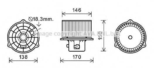 Электродвигатель, вентиляция салона AVA QUALITY COOLING HY8556