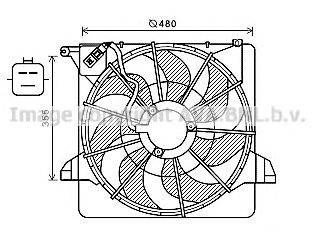 AVA QUALITY COOLING KA7540 Вентилятор, охлаждение двигателя