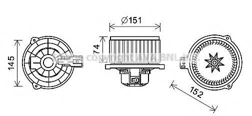 Электродвигатель, вентиляция салона AVA QUALITY COOLING KA8258