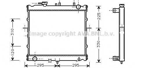 Радиатор, охлаждение двигателя AVA QUALITY COOLING KAA2022