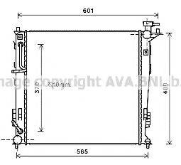 Радиатор, охлаждение двигателя AVA QUALITY COOLING KAA2214