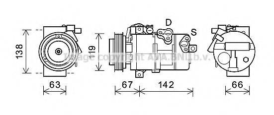 AVA QUALITY COOLING KAK216 Компрессор, кондиционер