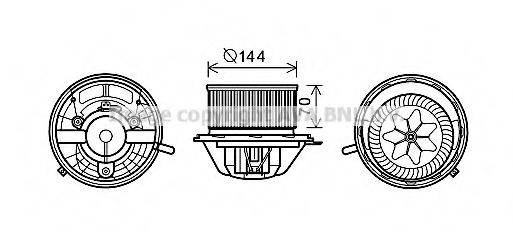 Электродвигатель, вентиляция салона AVA QUALITY COOLING MS8607