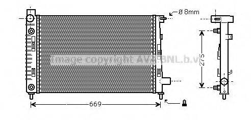 Радиатор, охлаждение двигателя AVA QUALITY COOLING MSA2282