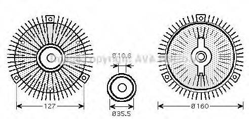 Сцепление, вентилятор радиатора AVA QUALITY COOLING MSC417