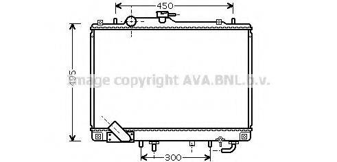 Радиатор, охлаждение двигателя AVA QUALITY COOLING MT2157